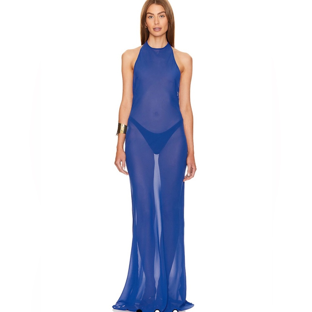 Revolve Blue Sheer Dress